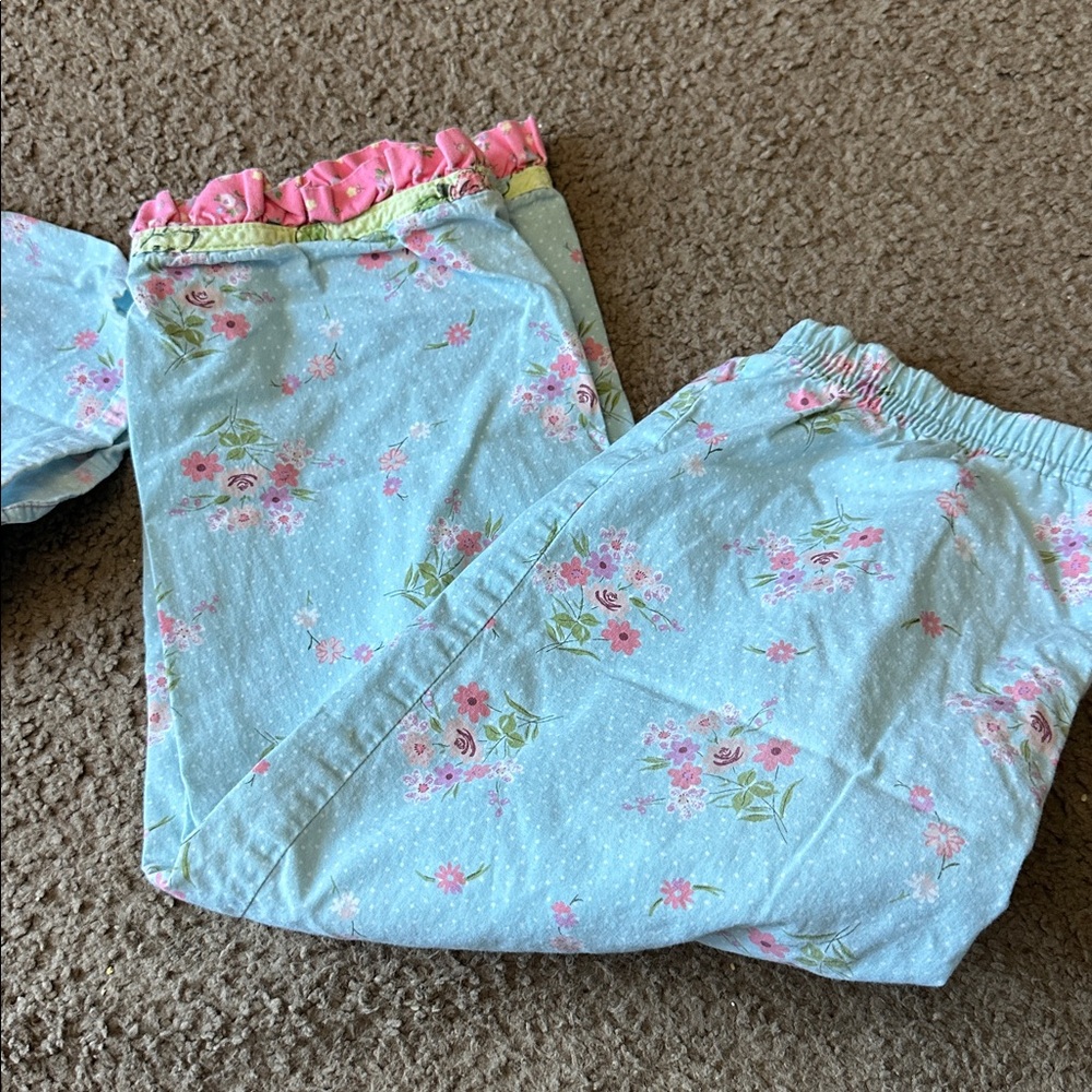 Vintage Hanna Andersson Pink and Blue Floral Matching Set - Picture 6 of 6
